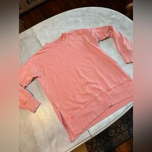 Aerie Coral Ribbed Crewneck Top